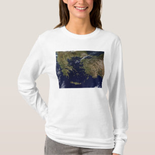 Satellitenansicht von Griechenland und von Türkei T-Shirt