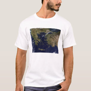 Satellitenansicht von Griechenland und von Türkei T-Shirt