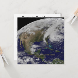 Satellitenansicht von Hurrikan Sandy Einladung