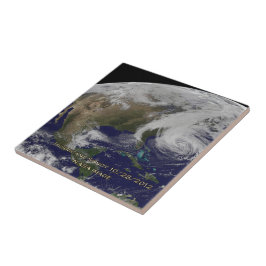 Satellitenansicht von Hurrikan Sandy Fliese