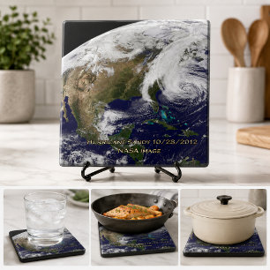 Satellitenansicht von Hurrikan Sandy Fliese