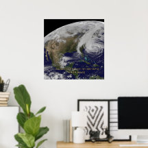 Satellitenansicht von Hurrikan Sandy