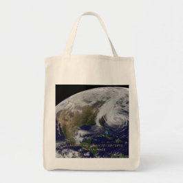 Satellitenansicht von Hurrikan Sandy Tragetasche