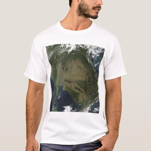 Satellitenansicht von Indochina T-Shirt (Vorderseite)