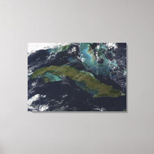 Satellitenansicht von Kuba Leinwanddruck