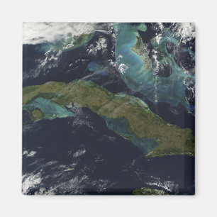 Satellitenansicht von Kuba Magnet