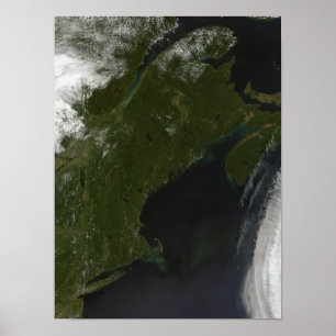 Satellitenansicht von Neu-England Poster