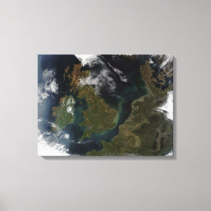 Satellitenansicht von Nordeuropa Leinwanddruck
