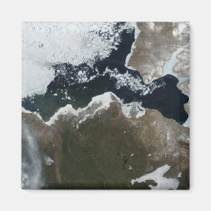 Satellitenansicht von Nordwestkanada Magnet