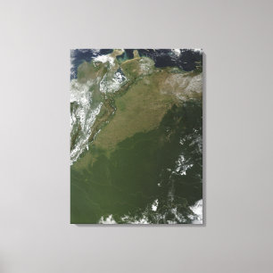 Satellitenansicht von Ostkolumbien Leinwanddruck