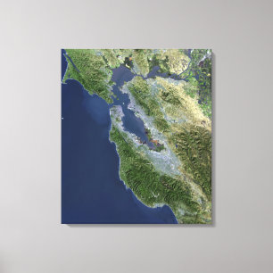 Satellitenansicht von San Francisco, Kalifornien Leinwanddruck