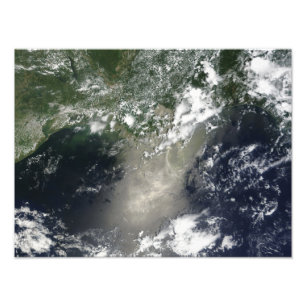 Satellitenansicht von Streifen und Ölbändern Fotodruck