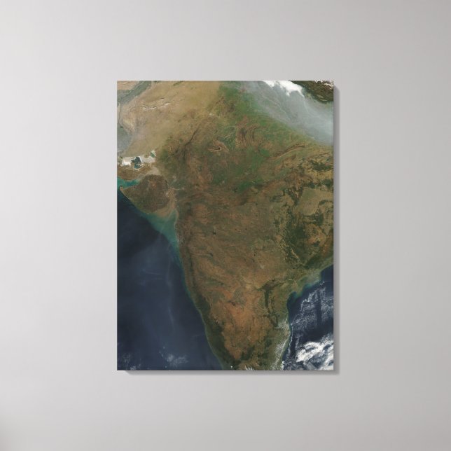 Satellitenansicht Zentralindiens Leinwanddruck (Vorderseite)