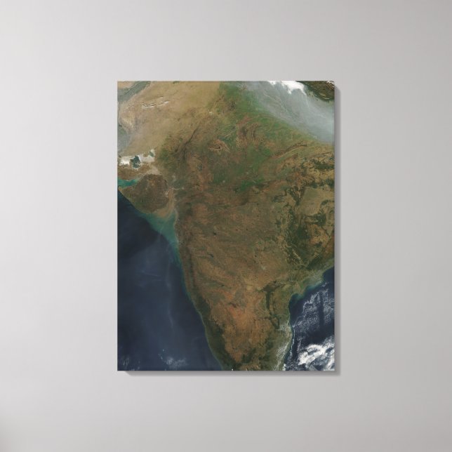 Satellitenansicht Zentralindiens Leinwanddruck (Vorderseite)