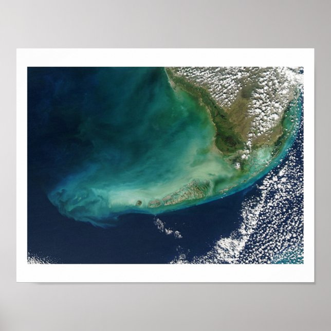 Satellitenbild der Tasten von Florida Poster (Vorne)