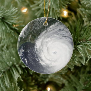 Satellitenbild des Hurrikans Katrina, August 2005 Keramikornament
