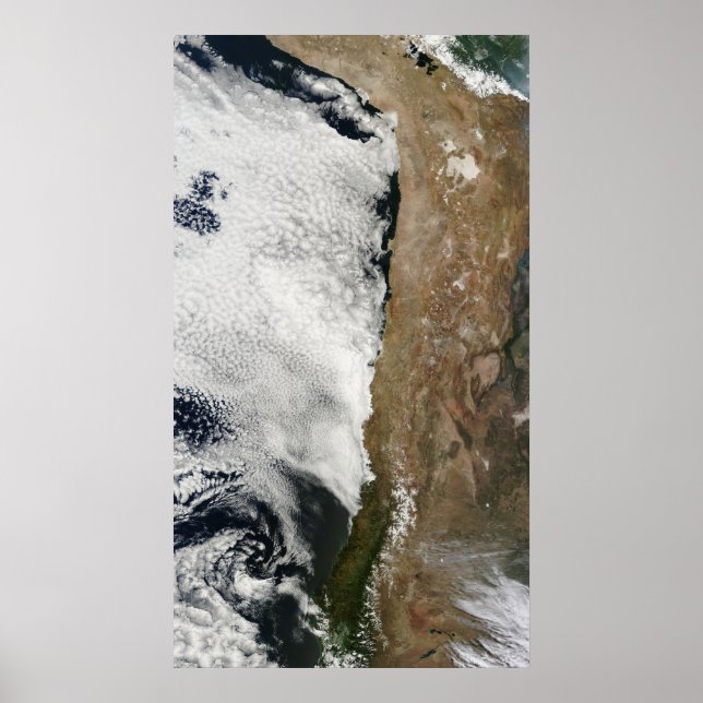 Satellitenblick auf die Anden Poster (Vorne)