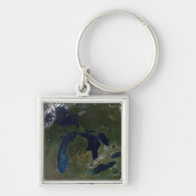 Satellitenblick auf die Großen Seen Schlüsselanhänger (Vorne)