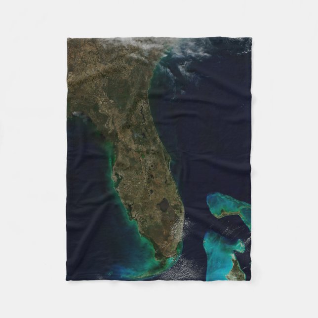Satellitenblick auf Florida. Fleecedecke (Vorderseite)