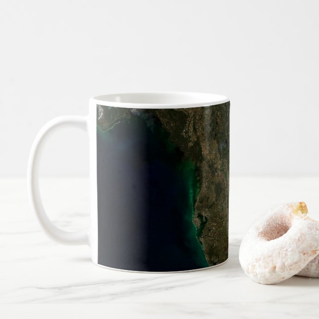 Satellitenblick auf Florida. Kaffeetasse (Mit Donut)