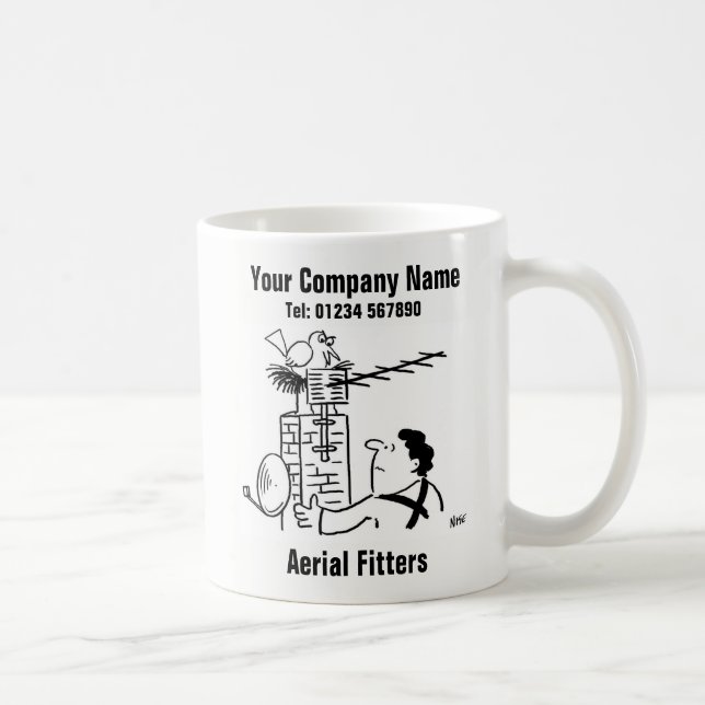 Satellitenfernsehen oder Luftmatratze Kaffeetasse (Rechts)
