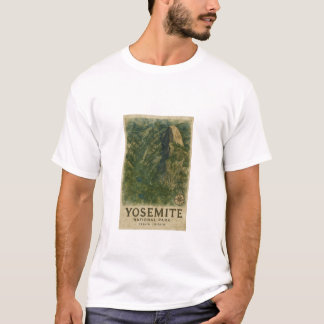 Satellitenkarte des Yosemite Nationalparks T-Shirt