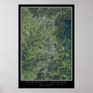 Satellitenplakat Northwest Arkansas Poster