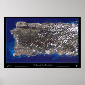Satellitenplakat Puertos Rico (Western) Poster