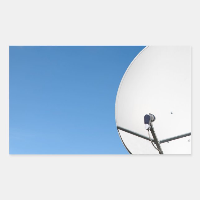 Satellitenschüssel Rechteckiger Aufkleber (Vorderseite)