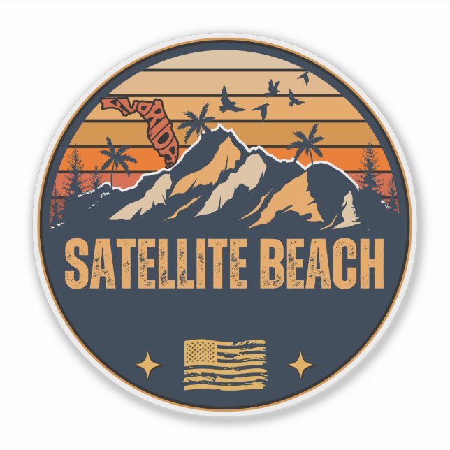 Satellitenstrand, Florida Aufkleber (Vorderseite)