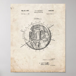 Satellitenstruktur-Patent - alter Blick Poster