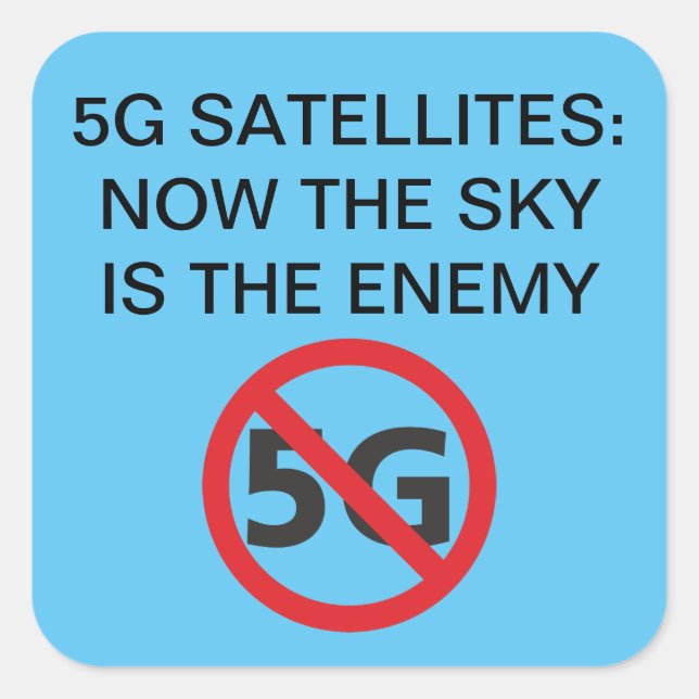 Satellites 5G, le ciel est le Sticker Carré ennemi (Devant)