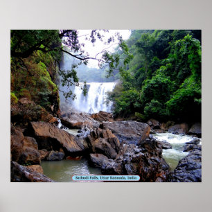 Sathodi Falls, Uttar Kannada, Indien Poster