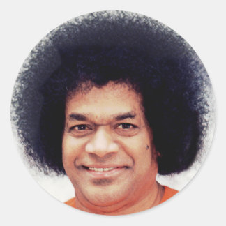 Sathya Sai Baba Sticker rund