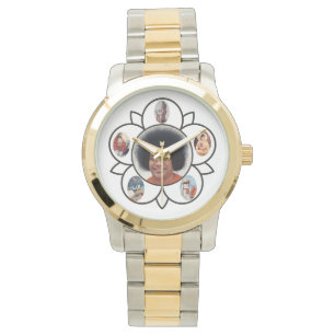 Sathya Sai Babagold-und -silber-Ton-Uhr Armbanduhr