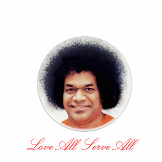 Sathya Sai Kuchen-Foto-Skulptur-alle Liebe dienen Freistehende Fotoskulptur