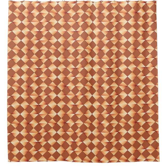 Satin Diamonds aus dem Mittelalter - Kupfer und br Duschvorhang (Vorderseite)