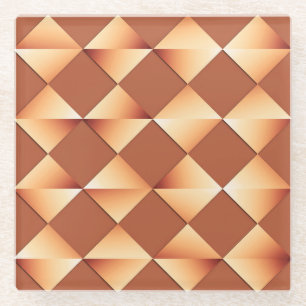 Satin Diamonds aus dem Mittelalter - Kupfer und br Glasuntersetzer