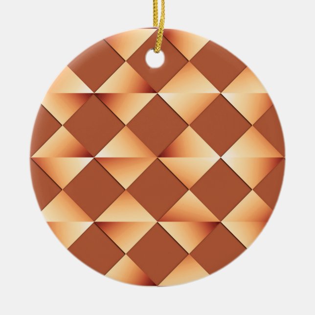 Satin Diamonds aus dem Mittelalter - Kupfer und br Keramik Ornament (Vorne)