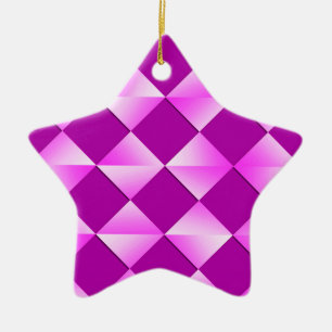 Satin Diamonds - violett und lila Keramik Ornament