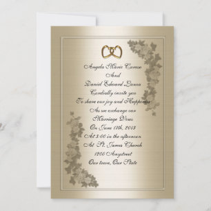 Satin élégant et faire-part de mariage