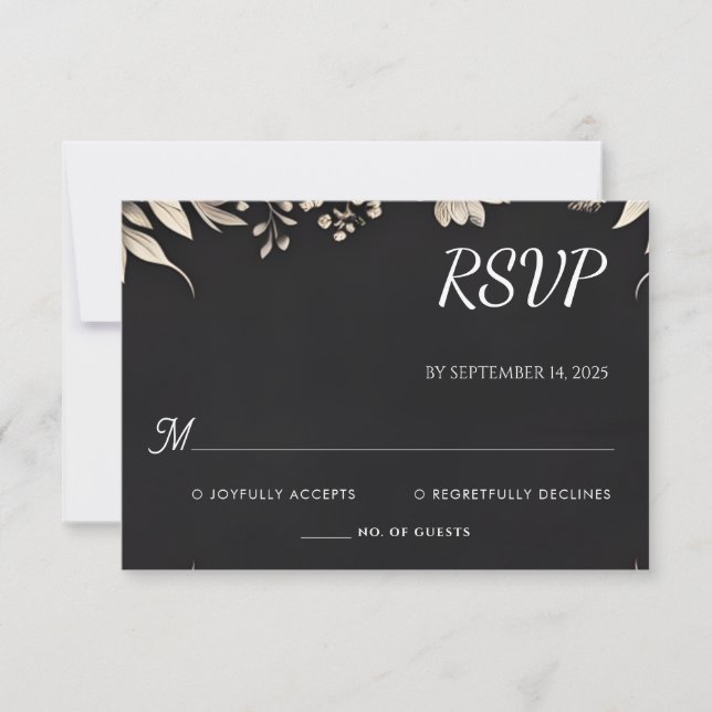 Satin Fabric Velvet Lace Linen Paper Wedding RSVP Karte (Vorderseite)
