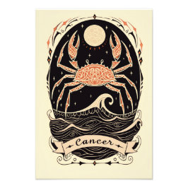 Satin Foto Paper Cancer Celestial Zodiac