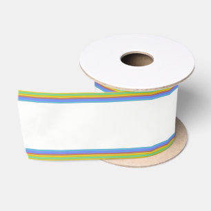 Satin HAMbyWG - Ruban cadeau - Arc en ciel et blanc