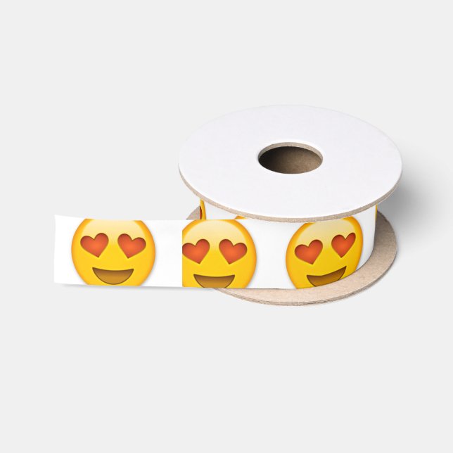 Satin"Herzauge" emoji Band Satinband (Spule)