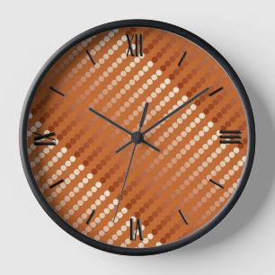 Satin-Punkte - Rost und Kupfer Uhr
