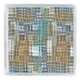 Satin Quilt Anstecknadel Silber