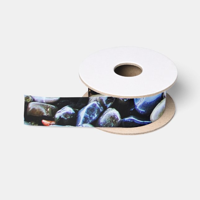 Satin Ribbon farbige Steine Satinband (Spule)