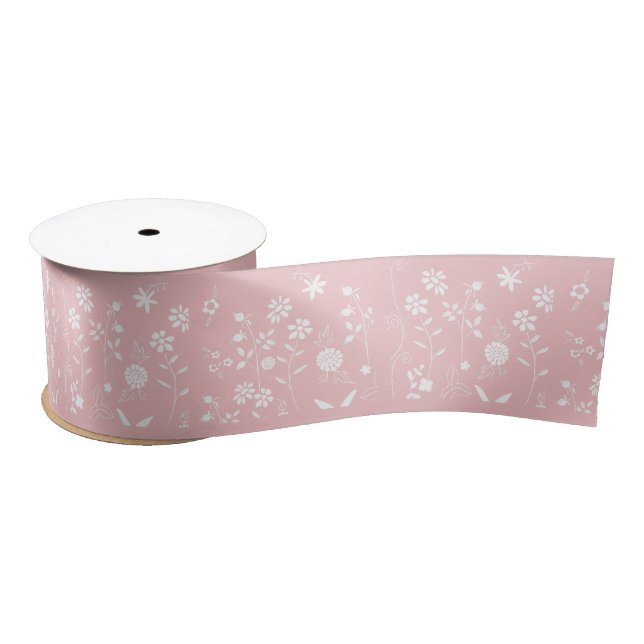 Satin Ribbon in blassrosa Blüte Satinband (Spule)