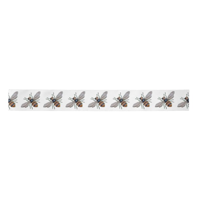Satin Ribbon mit Honigbienen Satinband (Vorderseite)